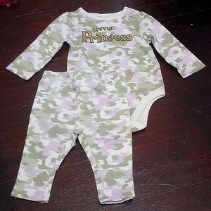 Little Princess camo set 3-6M